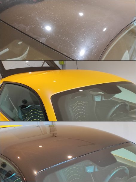 Suppression covering pose film de protection PPF coloré noir brillant véhicule haut de gamme à Erbrée près de Rennes